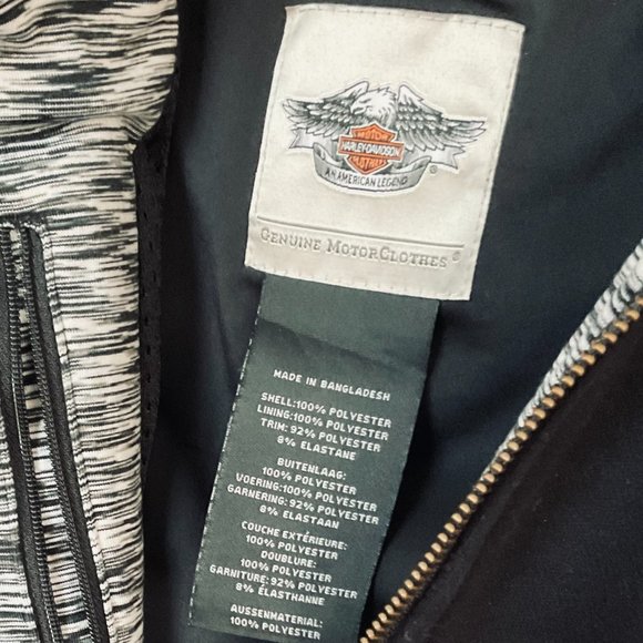 HARLEY-DAVIDSON Women's Heavy Duty Hooded Sweatshirt Riding Jacket EUC Size L - Picture 9 of 11